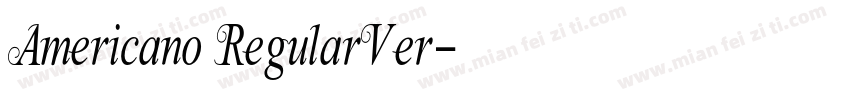 Americano RegularVer字体转换